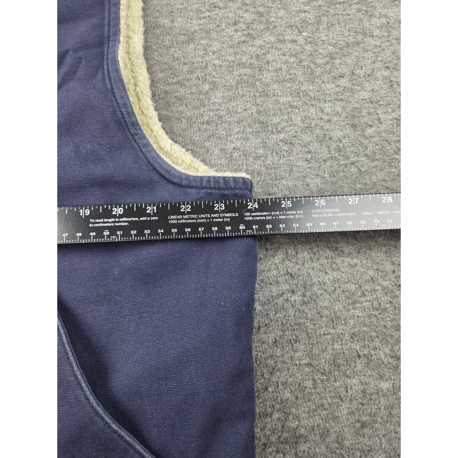 Carhartt Vest Mens XL Navy Blue FR Flame Resistant Sherpa Lined Duck CAT 4 image 7