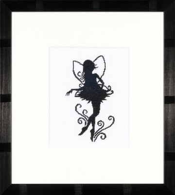 Lanarte Counted Cross Stitch Kit: Cute Little Fairy Silhouette (Evenweave)