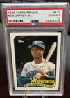 1989 KEN GRIFFEY JR TOPPS TRADED ROOKIE PSA 10  MARINERS 50-50? (208)