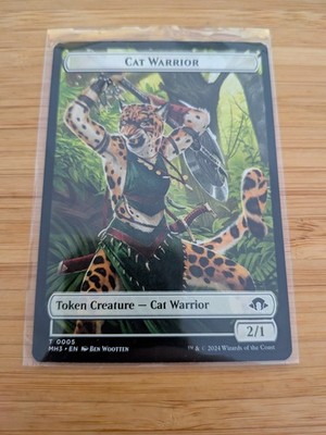 MTG Cat Warrior Token 0005 Modern Horizons 3 M/NM Free UK P&P