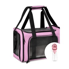 2PC Pet Carrier Cat Travel Bag Portable Soft Sided Comfort Case Airline Approved