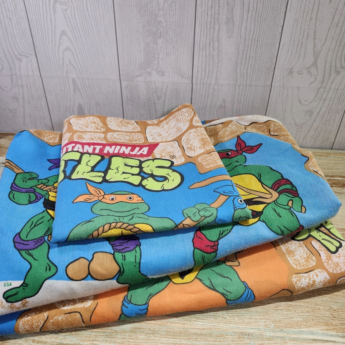 TMNT タートルズビンテージシーツ&生地　3枚セット ninja turtle sheets products for sale | eBay