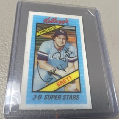 Kellogg's 1980 3-D Super Stars George Brett Auto #9 Kansas City Royals