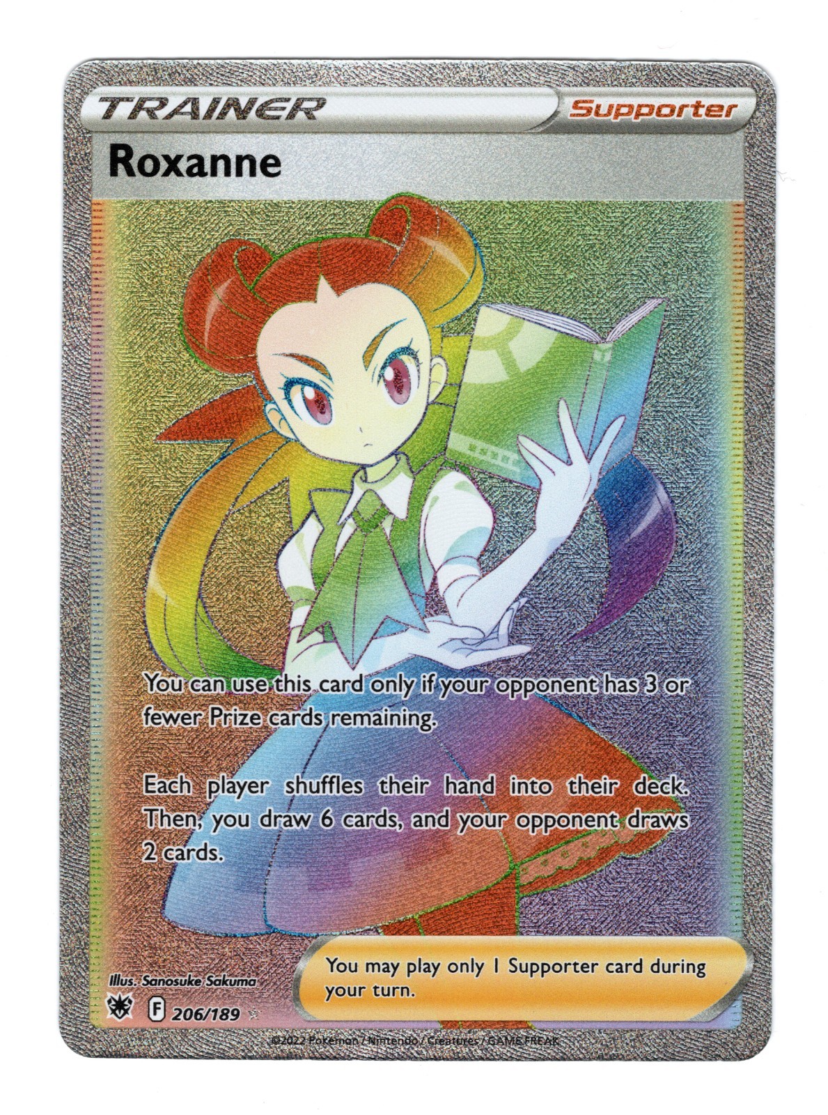 Roxanne Astral Radiance 206/189 Rare Rainbow Pokemon Card Near Mint! 