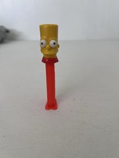 vtg PEZ The Simpsons Bart Simpson Candy Dispenser China Red Stem with Feet Toy