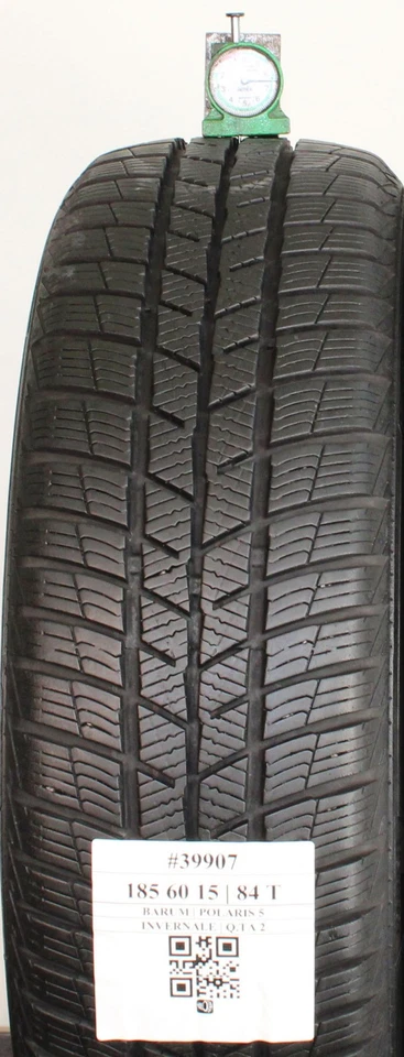 2 PNEUMATICI BARUM 185/60 R15 INVERNALI GOMME USATE 94% - ADRIATICA - Immagine 3 di 3