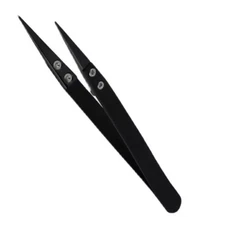 Anti-Static Ceramic Tweezers ESD Heat Resistant Insulated Pointed Tip Pliers