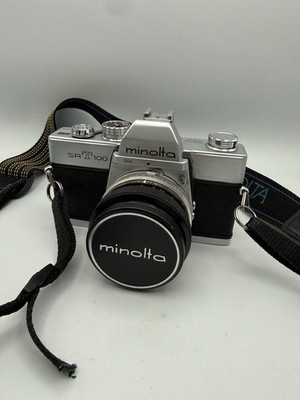 Minolta SRT 100 35mm SLR Film Camera with MC Rokkor-PF 1:1.9 f=55mm Lens /ro
