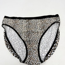 Victoria's Secret Cotton High Leg Brief Leopard Print Panty S L Vintage