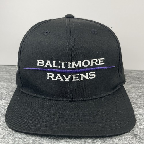 Baltimore Ravens Mütze Kappe schwarz weiß Logo lila Single Bar restauriert ANNCO NFL - Bild 3 von 11