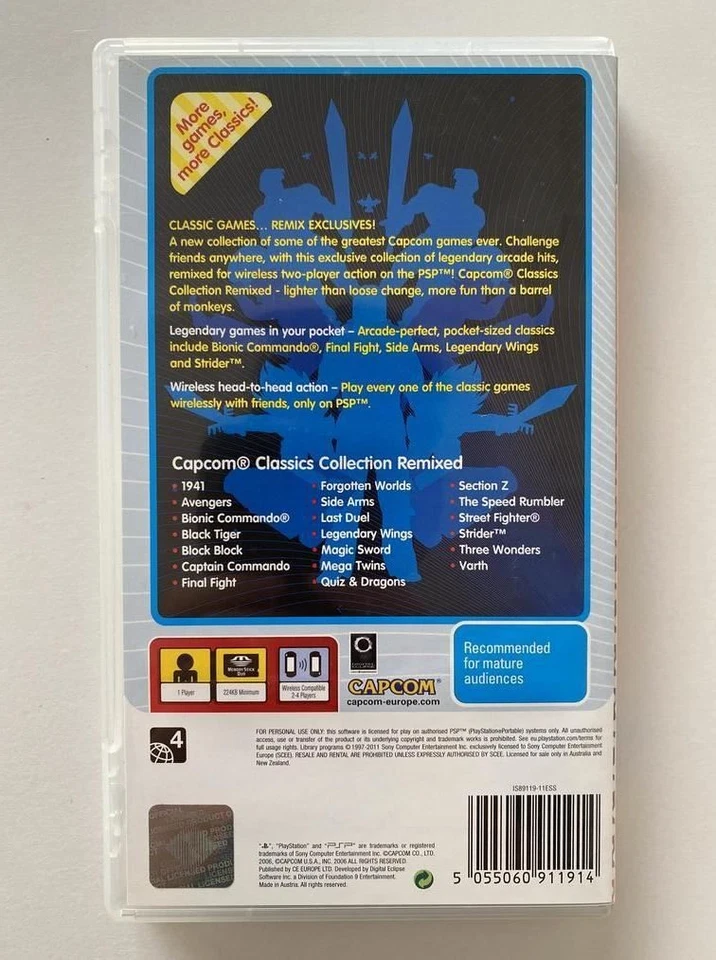 Capcom Classics Collection Remixed PSP VGC PAL - Image 2 of 3