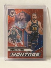 2024-25 Panini Mosaic RED FAST BREAK Montage Stephen Curry Card #15 /99