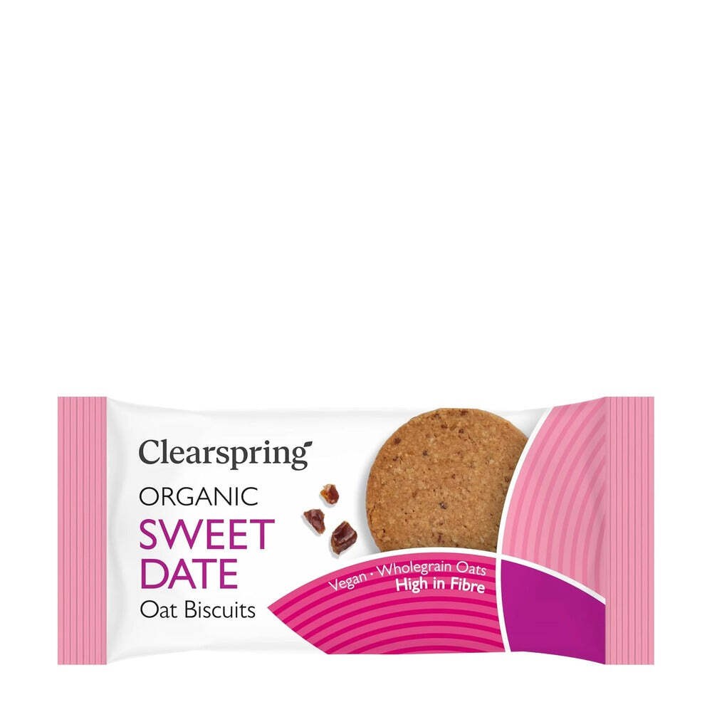 Clearspring Organic Oat Biscuits Sweet Date 12x40g Vegan Snack