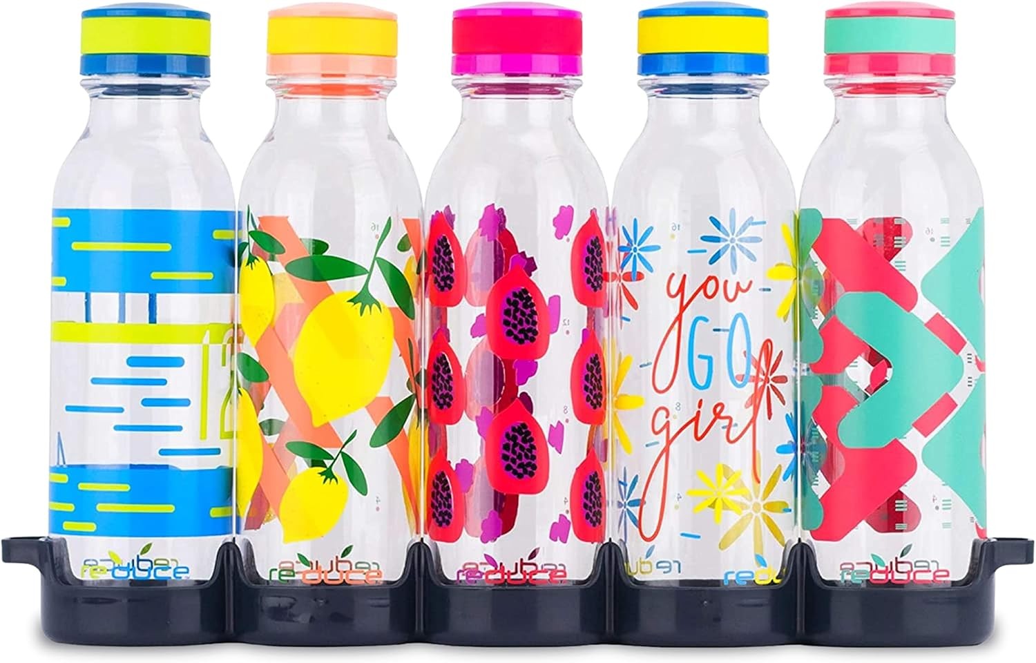 Set, 20oz &ndash; Plastic Reusable Water Bottle Set Of 5,