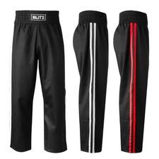 Blitz Sports Classic Polycotton Full Contact Trousers Kids Adults Kickboxing Tro