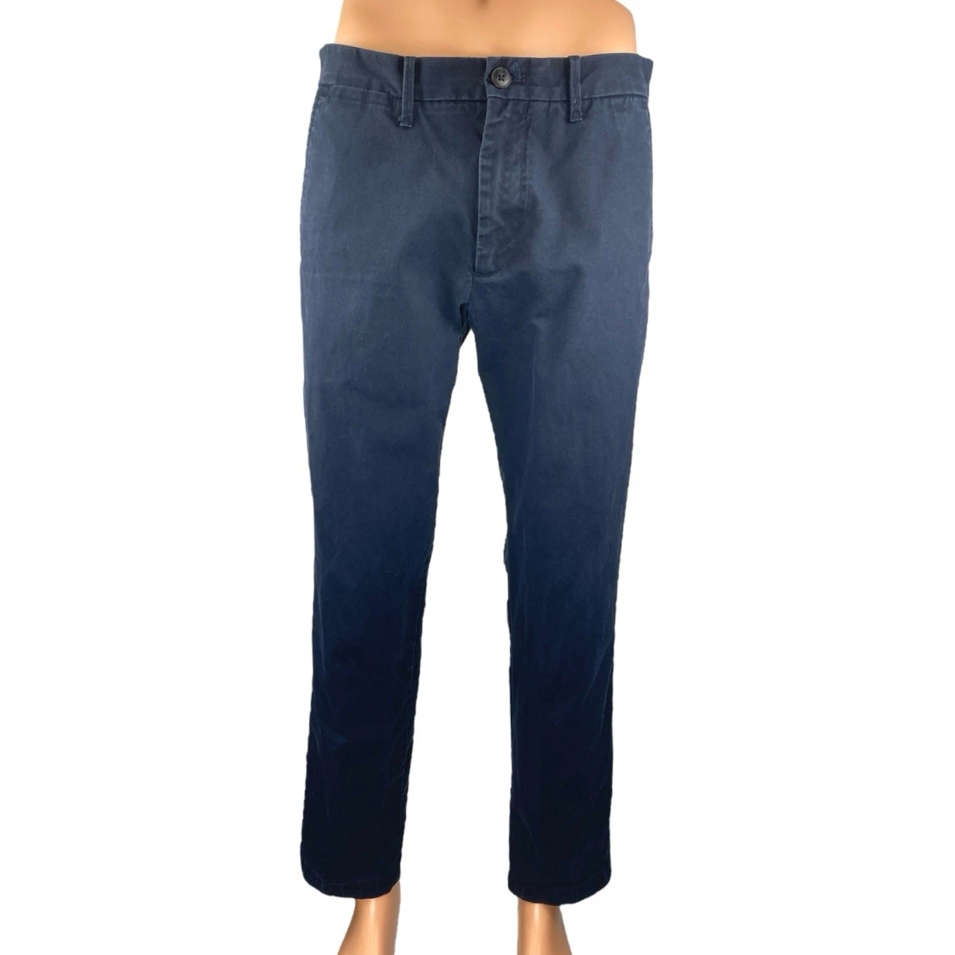 Gap Men's Blue Slim Straight Leg Mid Rise Chino Trousers Dress Pants Size 32x30