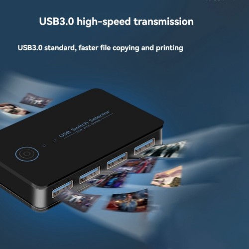 USB KVM für USB Shared Switcher 2 in 4 Out für Laptop PC Tastatur Maus Dru7398 - Bild 6 von 10