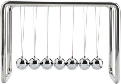 CERROPI Newtons Cradle Pendulum with 7 Balls, Classic Swing Newton Balance Ball,