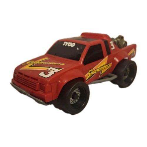 Vintage 1990 Tyco Sidewinder Gyro Powered Stunt Vehicle Red Pickup Truck #3