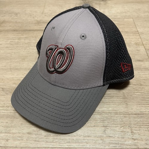 Washington Nationals New Era 3930 Hat Sz M/L Stretch Fit Gray Mesh MLB Baseball - Picture 2 of 7