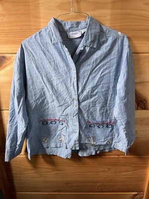 J. Christopher Vintage Western Button Down Shirt 100% Cotton Top