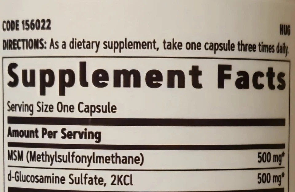 (2) GNC MSM & GLUCOSAMINE 500/500 mg 90 Caps X 2 ( 180 Servings ) BEST BY 12/25  - Image 4 of 4