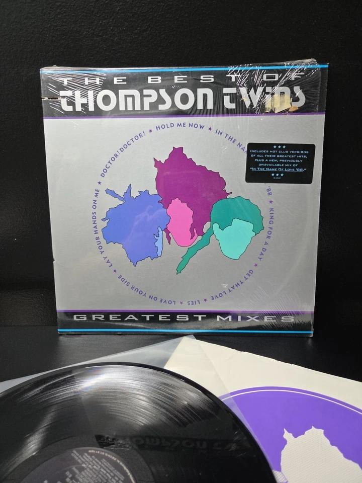 The Best Of The Thompson Twins Lp Vinyl 1988 1st Press Shrink/Hype/Insert EX/EX Foto 2 de 4