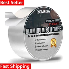High-Temperature Aluminum Foil Tape 2" x 65ft – Versatile HVAC Sealing Tape