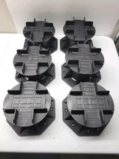 6 PACK Adjustable Plastic Pedestal Paver Deck Support Floor Raising