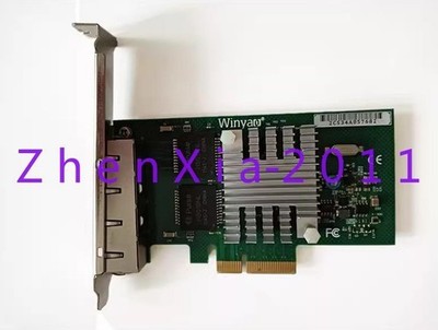 1PC Used Winyao WY580-T4 PCIe X4 Network card #jg