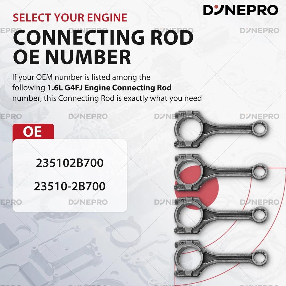 Engine Rebuild Kit For Hyundai Elantra KIA Forte5 1.6L Pistons Crankshaft Rods - Image 2 of 4