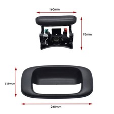 For 1999-2007 Chevy Silverado 1500 Gmc Sierra Tailgate Handle And Bezel Black