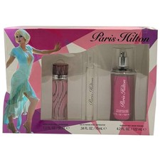 Paris Hilton 3 PC Set for Women-1.0 oz EDP Sp .34 EDP Spray 4.2 oz Body Mist