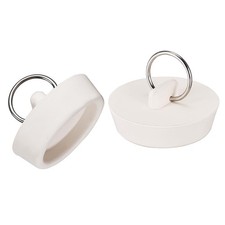 uxcell Rubber Sink Plug, Drain Stopper White Fit 41.5-44mm with Hanging