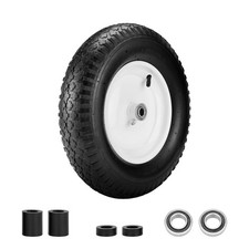 4.80/4.00-8" Air Filled Wheelbarrow Tire,Heavy-Duty Replacement Tire and Inne...