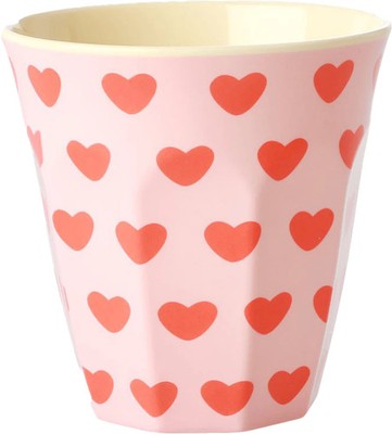Rice by Rice Becher Sweet Heart Print Medium B: 9 cm x H: Größe B 9 cm x H 9 cm