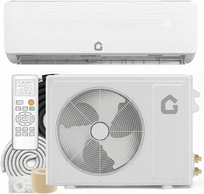12000 BTU Split Heat Pump SEER2 19 R32 Q Panel Design 208-230V for Home Office