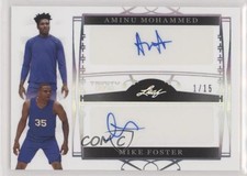 2022-23 Leaf Trinity Holo Silver 1/15 Aminu Mohammed Michael Foster Jr Auto 0u66