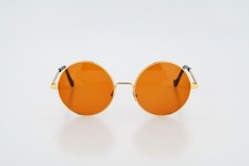 Cutler and Gross of London 1137 B, Gold circle round sunglasses
