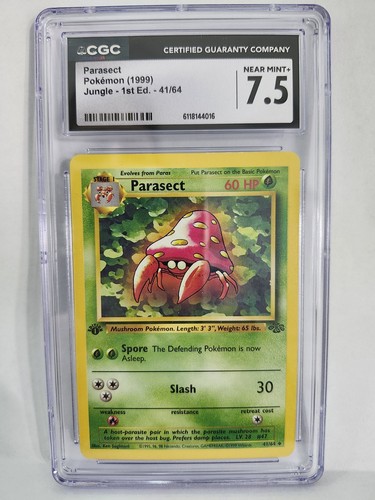 Parasect (1st Edition) graded CGC 7.5 for sale on eBay