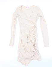 Womens UK Size 6 Pink Boutique A-Line Dress