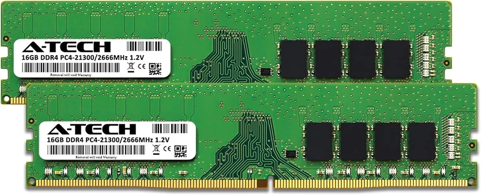 32GB 2x16GB 2666 MHz UDIMM PC4-21300 PC4-2666V CL19 DIMM Non-ECC Desktop RAM ... - Image 3 of 4