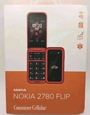 Nokia 2780 Flip 4G LTE WIFI 512MB GSM Big Keyboad 2.7" Consumer Cellular New 