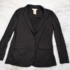 Philosophy Jacket Womens M Black Blazer Career Comfort Preppy Casual Soft