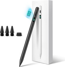 Stylus Pen for iPad 2025-2018 with LED Power Display Fast Charge,Palm black