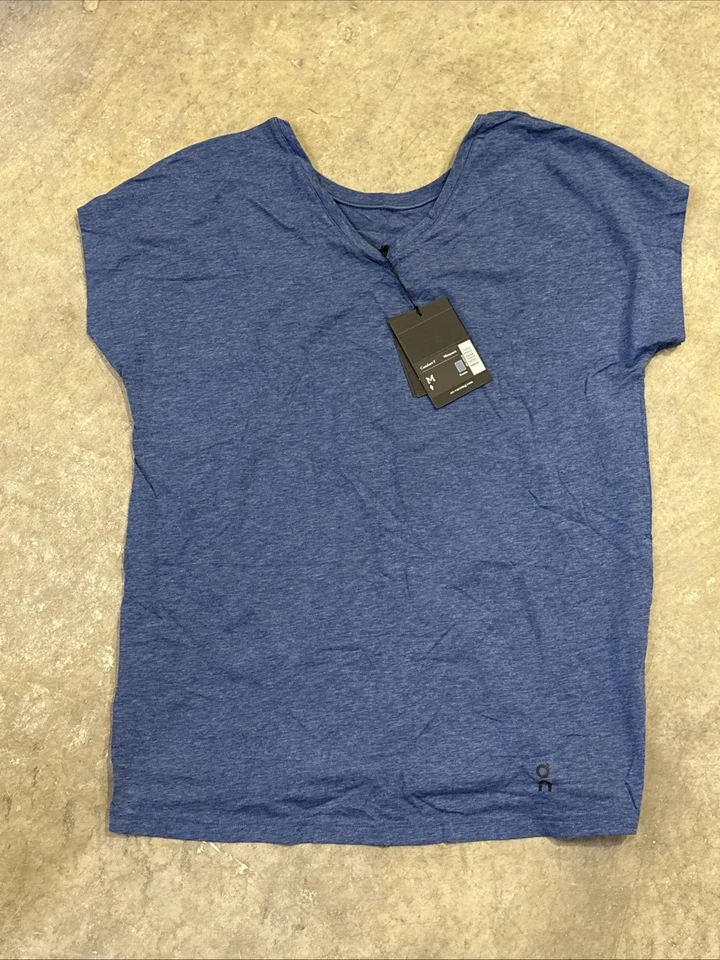 Top deportivo On Cloud para mujer color denim manga corta talla: M Foto 3 de 4