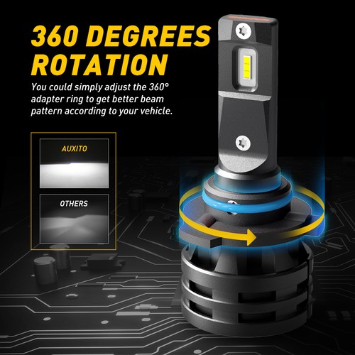 CANBUS White AUXITO 9006 LED White Headlight High/ Low Beam Error Free USA New - Picture 5 of 8