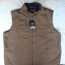 DRI DUCK Canvas Vest Men 4XL Brown Canyon Cloth Quilted Insulated Heavyweight