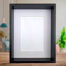 8x10 black 3d deep box photo frame: shadow box display