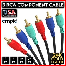 3 RCA Component Cable Video YPbPr Coaxial RCA...